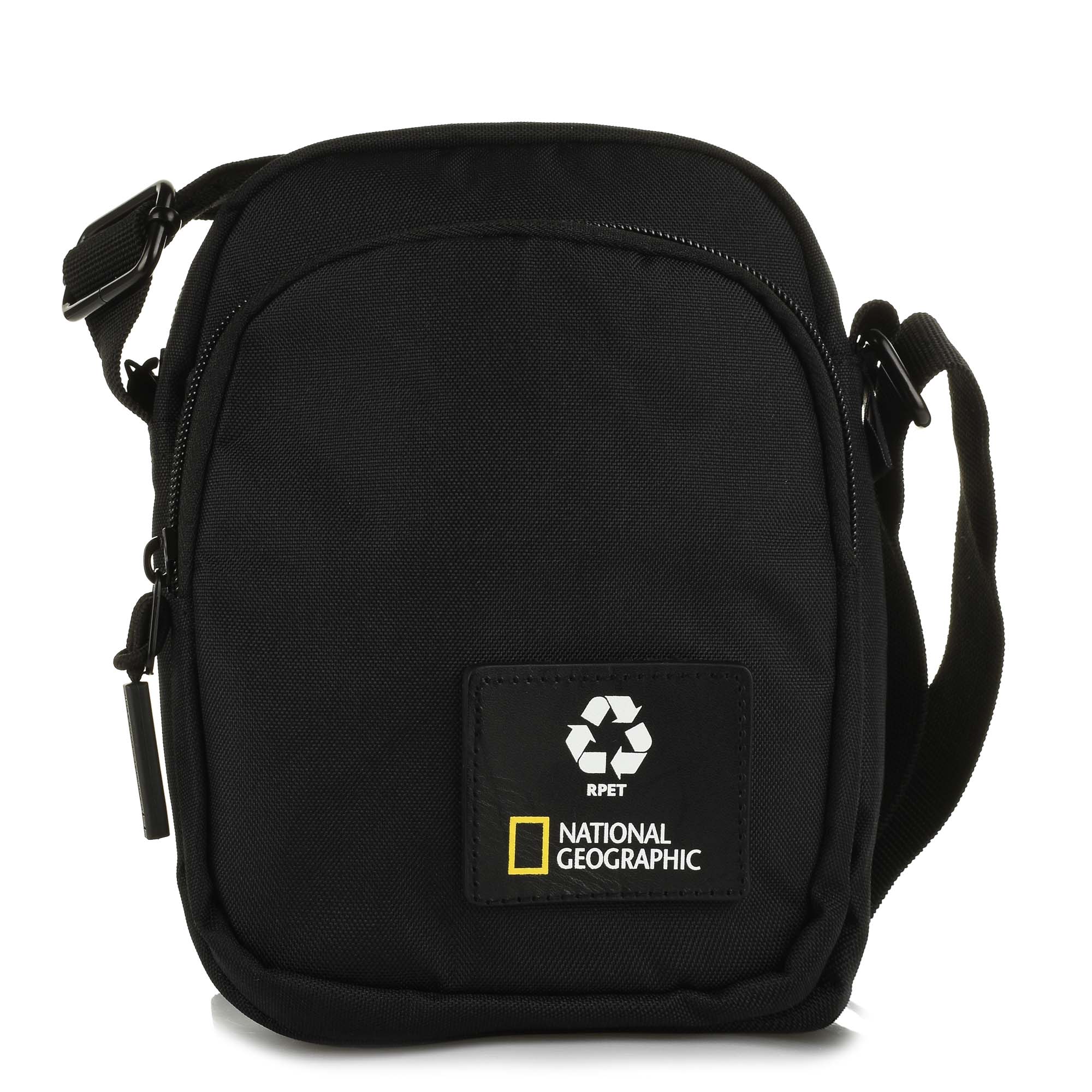 National Geographic Τσαντάκι Χιαστί National Geographic Ocean 2 Compartments Utility Bag N20902.06 Black