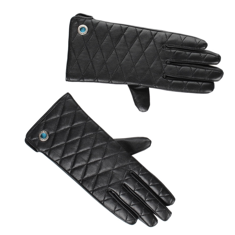 Γυναικεία Δερμάτινα Γάντια Piquadro GU2368G4 Black 46964-Μαύρο