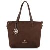 Suede Τσάντα Ώμου Beverly Hills Polo Club BH-4600 Brown