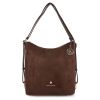 Suede Τσάντα Ώμου-Χιαστί Beverly Hills Polo Club BH-4601 Brown