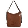 Suede Τσάντα Ώμου-Χιαστί Beverly Hills Polo Club BH-4601 Cuoio