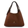 Suede Τσάντα Ώμου-Χιαστί Beverly Hills Polo Club BH-4602 Cuoio