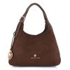 Suede Τσάντα Ώμου-Χιαστί Beverly Hills Polo Club BH-4602 Brown