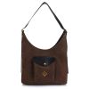 Suede Τσάντα Ώμου Lovely Leda Nomia 17LED-SU-12 Brown