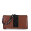 Δερμάτινο Τσαντάκι Χειρός Elena Athanasiou City Girl Clutch Cognac