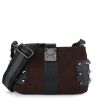 Suede Τσαντάκι Ώμου-Χιαστί Elena Athanasiou City Lady Clutch Brown