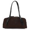 Suede Τσάντα Ώμου Elena Athanasiou Silhouette Belt Large Brown