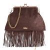 Suede Clutch Τσάντα Enrico Coveri EC6330 Καφέ