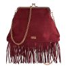 Suede Clutch Τσάντα Enrico Coveri EC6330 Μπορντώ