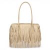 Γυναικεία Suede Τσάντα Ώμου Regina Schrecker PH5888 Beige