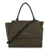 Τσάντα Ώμου-Tote Christina Malle Olive Suede Carry Bag