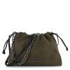 Τσάντα Ώμου-Χιαστί Christina Malle Olive Suede Cecilia Bag
