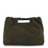 Τσάντα Ώμου-Χειρός Christina Malle Olive Suede Daily Bag