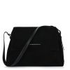 Τσάντα Ώμου Christina Malle Black Suede Shoulder Bag