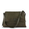 Τσάντα Ώμου Christina Malle Olive Suede Shoulder Bag