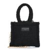 Χειροποίητο Τσαντάκι Χιαστί Sorena Teddy Black Mini Tote Bag