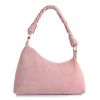 Δερμάτινη Suede Τσάντα Ώμου Marlon BS5517 Pink
