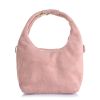 Δερμάτινο Suede Τσαντάκι Tote-Χιαστί Malron BS6232 Pink