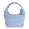 Δερμάτινο Suede Τσαντάκι Tote-Χιαστί Malron BS6232 Light Blue