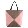 Δερμάτινη Suede Τσάντα Ώμου Marlon BS6342 Pink/Taupe