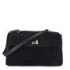 Δερμάτινη Τσάντα Ώμου-Χιαστί Novelle Atelier 140030 Black Suede
