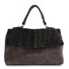 Δερμάτινη Τσάντα Tote-Χιαστί Novelle Atelier 810036 Brown Suede