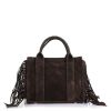Δερμάτινη Suede Τσάντα Tote-Χιαστί Marlon BS6235 Brown