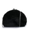Αμπιγιέ Clutch Γούνινο Τσαντάκι Menbur BMB47 01 Black