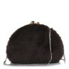 Αμπιγιέ Clutch Γούνινο Τσαντάκι Menbur BMB47 02 Brown