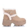 Suede Μποτάκια Με Γούνα Guess Bridgete FLFBRDESU10 Natural