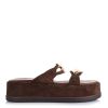 Suede Δερμάτινα Flatform Σανδάλια Mariella Fabiani 2609/65 Καφέ