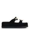 Suede Δερμάτινα Flatform Σανδάλια Mariella Fabiani 2609/65 Μαύρο