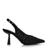 Γόβες Βελουτέ Με Στρας Menbur BM704 01 Black