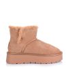 Δερμάτινα Suede Μποτάκια Με Γούνα Carmela 162633 Camel