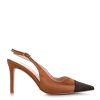 Slingback Σατέν Γόβες Unveil 2394 Κάμελ/Καφέ