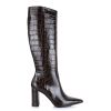 Δερμάτινες Μπότες Unveil 26017 Brown Croco