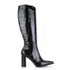 Δερμάτινες Μπότες Unveil 26017 Black Croco
