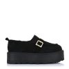 Δερμάτινα Flatform Σαμπό Unveil Sienna Μαύρο Καστόρι