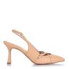 Δερμάτινες Slingback Γόβες So Chic Charlie 2500-15 Latte