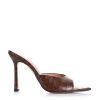 Δερμάτινα Mules Iris JILL Καφέ Croco