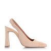 Δερμάτινες Slingback Γόβες Iris Gelase Μπεζ Suede