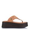 Δερμάτινα Flatforms Pixy 624309 Camel
