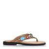 Δερμάτινα Φλατ Σανδάλια Pixy 624708 Taupe