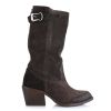 Suede Δερμάτινα Μποτάκια 711002 Καφέ
