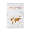 Θήκη Διαβατηρίου Brandbags Travel Collection World Map White Grey/Gold