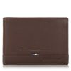Δερμάτινο Πορτοφόλι με Flap Diplomat Blue Collection MN111 Καφέ