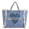 Υφασμάτινη Τσάντα Θαλάσσης Ammora BO809 Blue Jeans