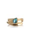 Χειροποίητο Δαχτυλίδι Kalliope GD1558 Μπρούντζος-Aqua Bohemica Crystal