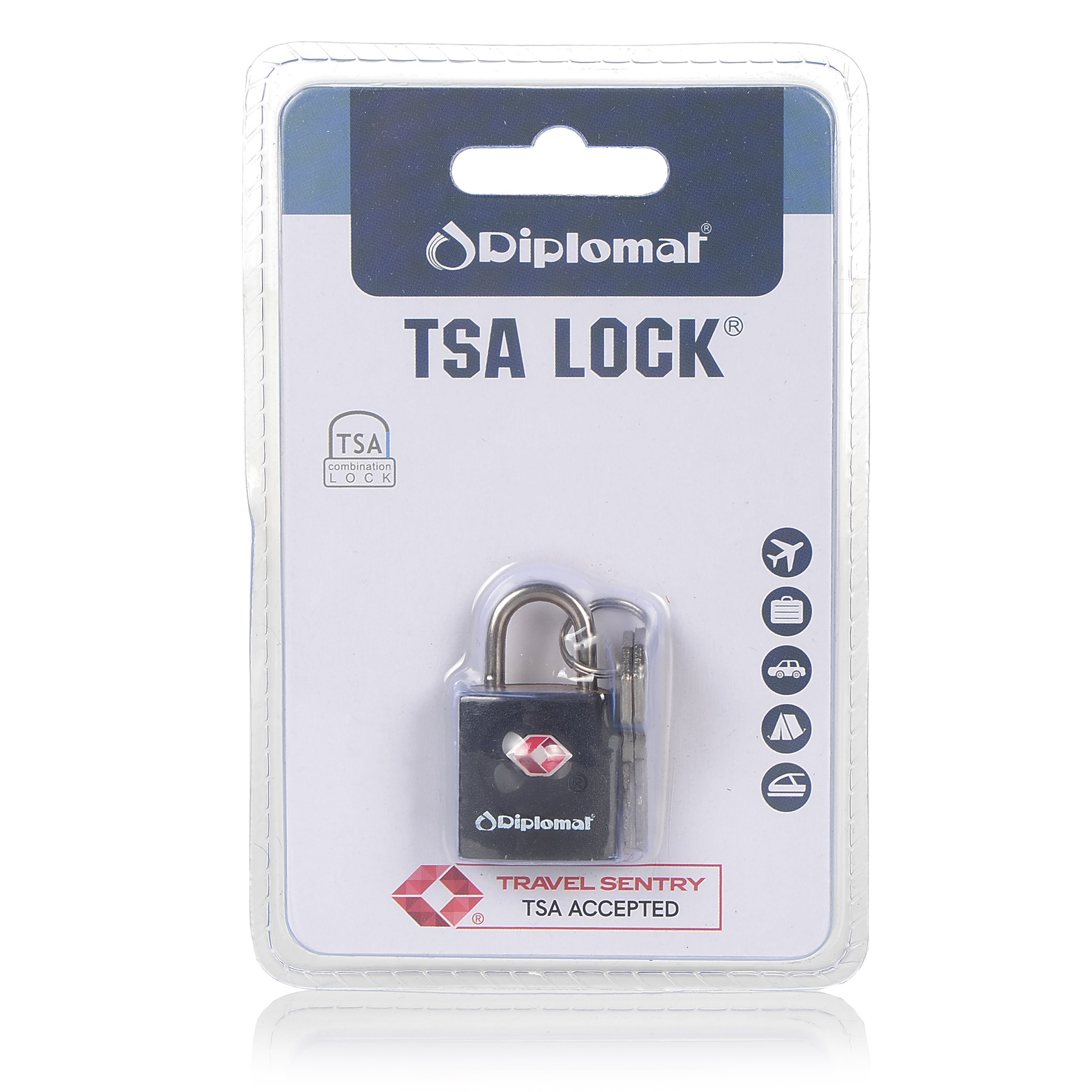 Diplomat TSA Κλειδαριά με Κλειδί Diplomat Accessories Collection ACLOCK1 Μαύρο